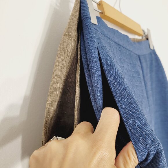 Vintage Classic Editions 2 Pairs Brown & Blue Elastic Waist Straight Leg Pant S - Picture 8 of 16